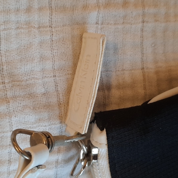 Vintage  y2k black with white accent Calvin Klein mini purse clutch - Picture 3 of 5